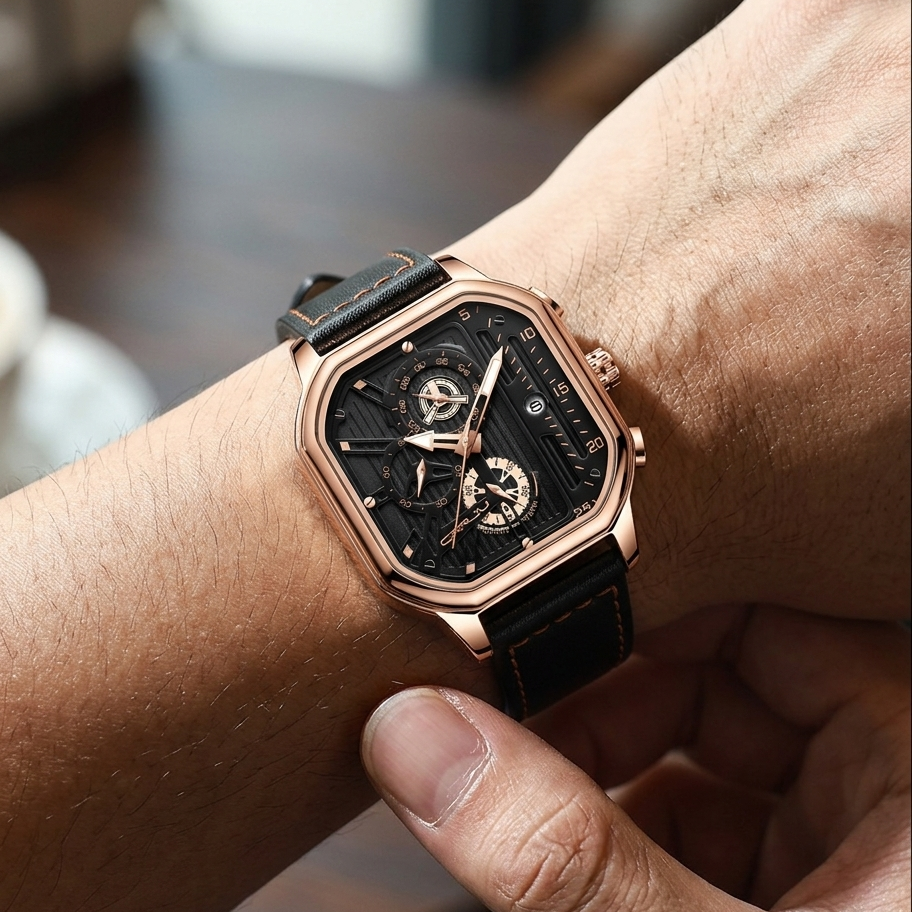 Verkalis Noir Belt Edition – Minimal Luxury Men’s Watch