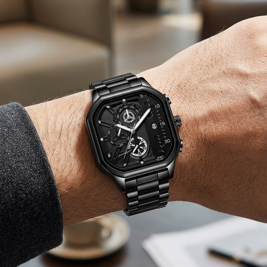 Verkalis Noir Belt Edition – Minimal Luxury Men’s Watch