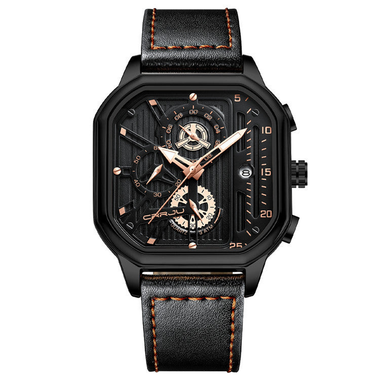 Verkalis Noir Belt Edition – Minimal Luxury Men’s Watch